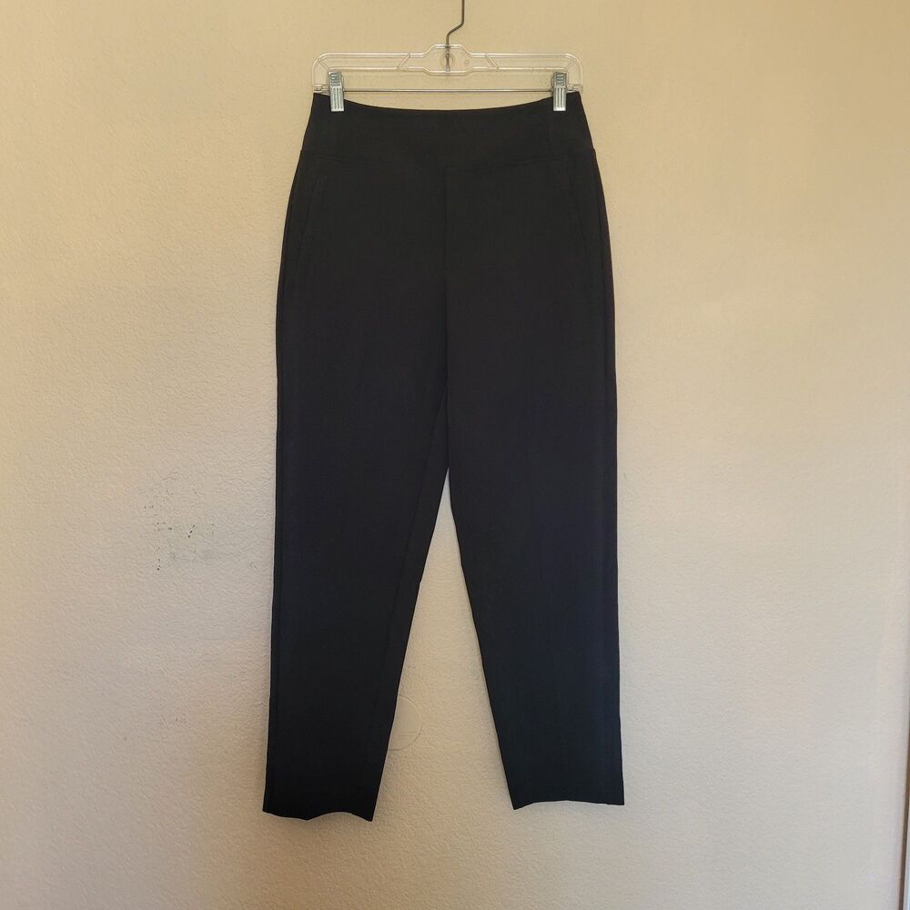 Athleta Endless High Rise Pants Womens Size 2 Black Office Casual Pull On 533636